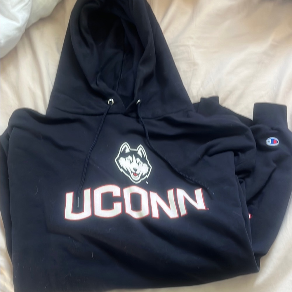 Champion UConn Hoodie - Navy Blue